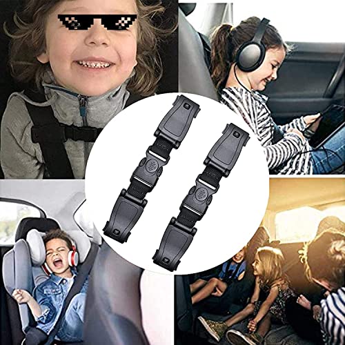 Cinturón De Seguridad Para Silla De Auto 3piezas Cinturón De Seguridad Para Sujetar Niño Negro Clip Silla De Coche Para Niños Para Evite Que Los Niños Saquen Los Brazos Del Cinturón De Seguridad Negro