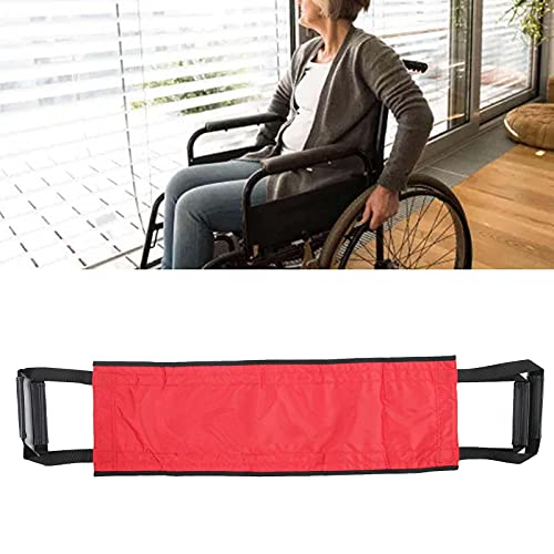 Cinturones de transferencia para levantar personas mayores, cinturón de transferencia impermeable para ancianos para pacientes postrados en cama (L rojo)