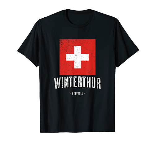 Ciudad de Winterthur Suiza | CH Bandera Suiza Merch Graphic Camiseta