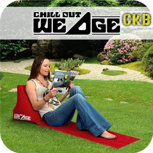 CKB LTD® Chill out Portable Travel Inflatable Lounger with Wedge Shape del Asiento Amortiguador Trasero Soporte Pillow Silla de Lumbar Camping y Festivales (Red)