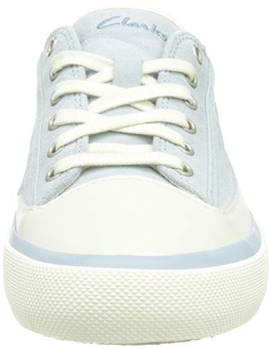 Clarks Aceley Lace, Zapatillas Mujer, Pale Blue Suede, 38 EU