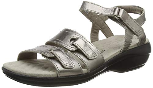 Clarks Alexis Shine, Sandalia con Pulsera Mujer, Dorado (Pewter Metallic Pewter Metallic), 38 EU