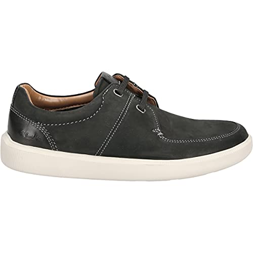 Clarks Cambro Lace, Zapatillas Hombre, Nobuck Negro, 42 EU