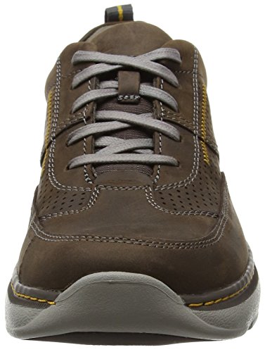 Clarks Charton Mix, Zapatos de Cordones Derby Hombre, Marrón (Dark Brown Lea), 41 EU