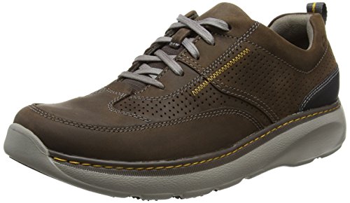 Clarks Charton Mix, Zapatos de Cordones Derby Hombre, Marrón (Dark Brown Lea), 41 EU