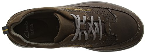 Clarks Charton Mix, Zapatos de Cordones Derby Hombre, Marrón (Dark Brown Lea), 41 EU