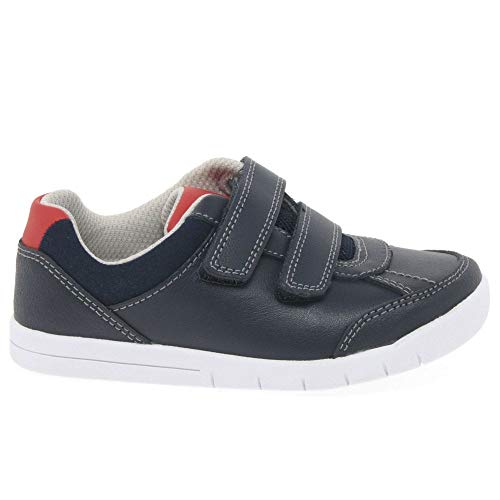 Clarks Emery Sky T, Zapatillas Niños, Azul (Navy Leather Navy Leather), 20.5 EU