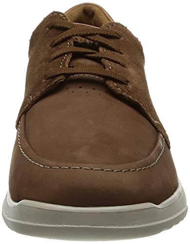 Clarks Gaskill Low, Sneaker Hombre, Dark Tan Combi, 45 EU