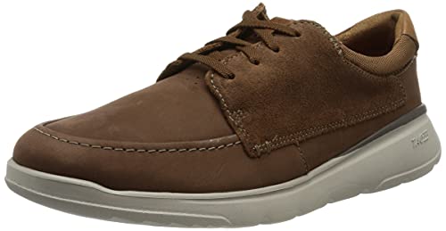 Clarks Gaskill Low, Sneaker Hombre, Dark Tan Combi, 45 EU