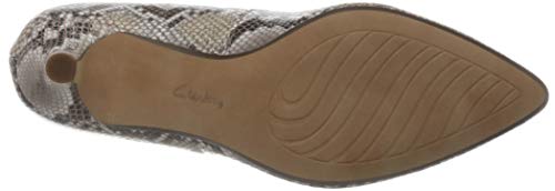 Clarks Linvale Jerica, Bomba Mujer, Piel sintética de Serpiente, 40 EU