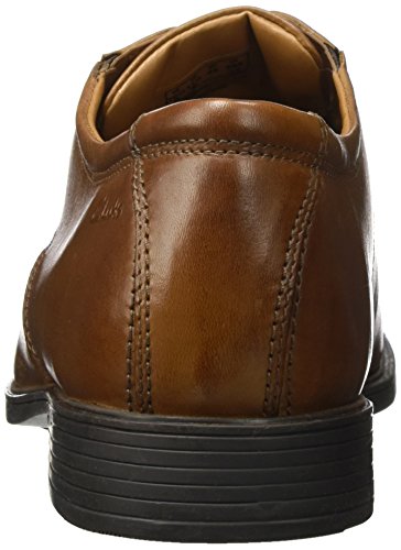 Clarks Tilden Walk Zapatos de cordones derby Hombre, Marrón (Dark Tan Leather -), 43 EU