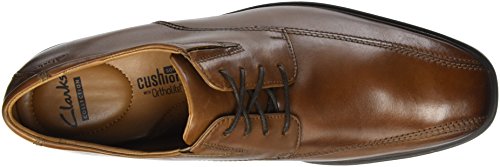 Clarks Tilden Walk Zapatos de cordones derby Hombre, Marrón (Dark Tan Leather -), 43 EU