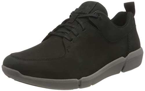 Clarks Tristellar Go, Zapatillas Hombre, Nobuck Negro, 41 EU