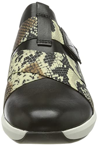 Clarks Un Rio Strap Zapatillas Mujer, Negro (Piel Sintética), 41 EU