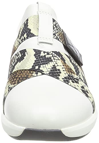 Clarks Un Rio Strap, Zapatillas Mujer, Off White Snake Combi-Reloj de Pulsera, 39 EU