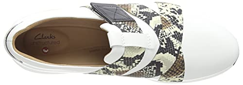 Clarks Un Rio Strap, Zapatillas Mujer, Off White Snake Combi-Reloj de Pulsera, 39 EU