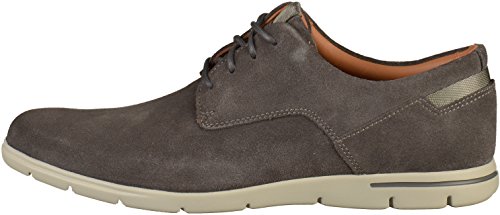 Clarks Vennor Walk, Zapatos de Cordones Derby Hombre, Gris (Grey Suede), 42 EU