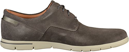 Clarks Vennor Walk, Zapatos de Cordones Derby Hombre, Gris (Grey Suede), 42 EU