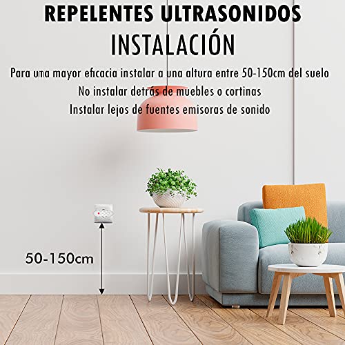 Clenersa Anti-mosquitos ultrasonidos 220V Antimosquitos, 0.1 W, Blanco y negro, 1 un