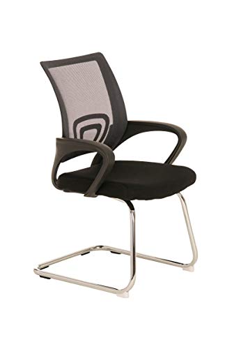 CLP Silla De Conferencia Eureka En Estilo Cantilever Eureka I Silla Confidente con Reposabrazos I Silla De Oficina Moderna & Sin Ruedas I Color:, Color:Gris