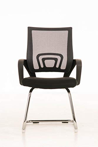 CLP Silla De Conferencia Eureka En Estilo Cantilever Eureka I Silla Confidente con Reposabrazos I Silla De Oficina Moderna & Sin Ruedas I Color:, Color:Gris