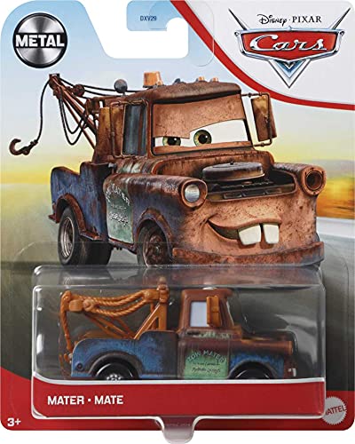 Coche de carreras Cars Personajes Disney Pequeños de Metal - "Mate - CRICCHETTO" juguete en escala 1:55 - Coche de carreras de 8 cm Coche de juguete para niños GXG54- Colección Disney hot cars