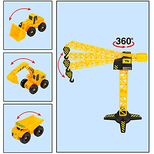 Coches de Juguetes Circuito Coches-Pista De Coches Juguetes Niños 3 4 5 6 Años,Flexible Circuito de Aventuras Gruas de Juguete Construccion Coches de Juguetes,Juegos Educativos Niños Niñas 3 4 5 Años