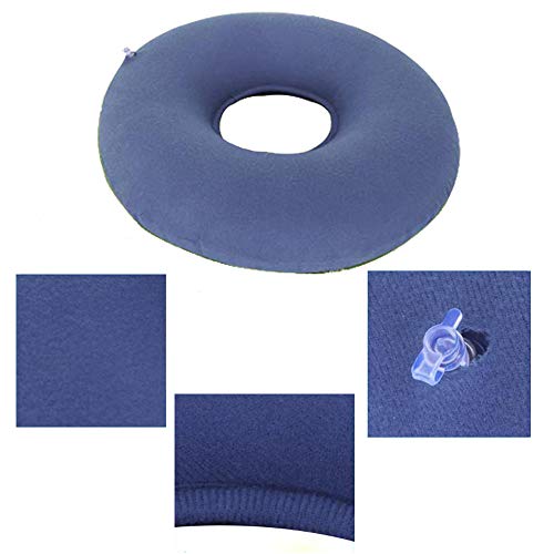 Cojín Antiescaras Redondo Almohada,Almohada Suave para Hemorroides,Cojín Redondo Coxis Inflable,Suave para Hemorroides,Cojín Inflable Redondo