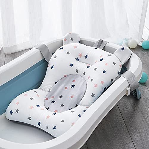 Cojín de bañera para bebé, asiento de baño para recién nacido, alfombrilla de bañera antideslizante para bebé, soporte asiento de baño para bebé, asiento de ducha de seguridad con hamaca cómoda