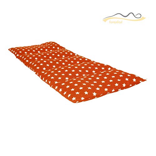 Cojín de huesos de cereza / Almohada relajante – Almohada para calentar en microondas (Resistente al calor) // 5 divisiones //disponible en 18 colores! (Para frío o calor) (naranja)