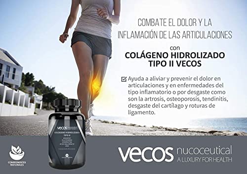 Colágeno Hidrolizado Tipo II - 160 Cápsulas Vegetales - Ayuda a Prevenir el Dolor y la Inflamación en las Articulaciones - Efecto Antiinflamatorio y Antioxidante - Complemento Alimenticio