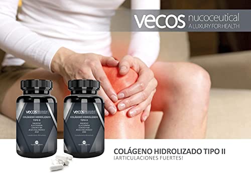 Colágeno Hidrolizado Tipo II - 160 Cápsulas Vegetales - Ayuda a Prevenir el Dolor y la Inflamación en las Articulaciones - Efecto Antiinflamatorio y Antioxidante - Complemento Alimenticio