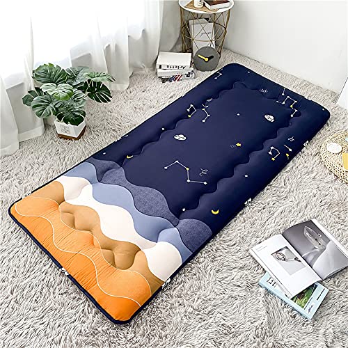 Colchón De Futón Para El Suelo Para Niños,Colchón De Futón Para Colchón De Suelo Japonés,Colchoneta De Tatami Plegable Para Dormir,Colchón Dormitorio,Cama Tumbona,Grosor:3cm,K,90x190cm(35*74inch)