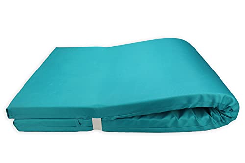 Colchón para Tumbona Impermeable. Cojín 180x60x6 Desenfundable, Cómodo y Elegante. Ideal para Jardín, Piscina, Playa, Terraza y Balcón. (Azul, 1)