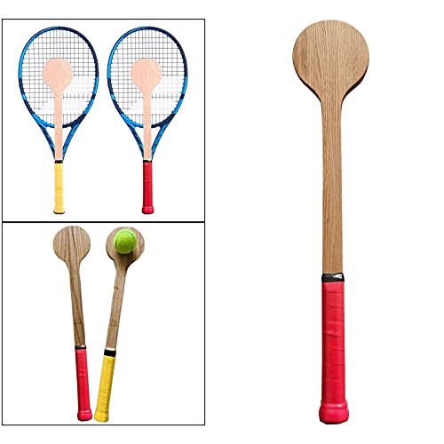 Colcolo Puntero de Tenis Ligero Tienda de Tenis de Madera Cuchara de Tenis Suave Pointe Tenis Raqueta Swing Practice Formación Ayuda para Mastering Sweet Spot - Rojo