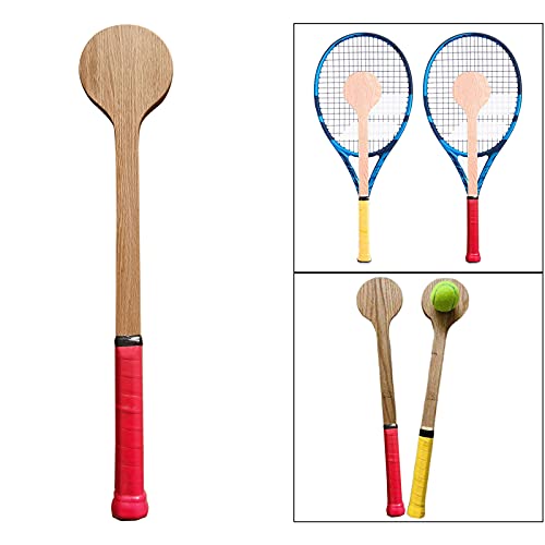 Colcolo Puntero de Tenis Ligero Tienda de Tenis de Madera Cuchara de Tenis Suave Pointe Tenis Raqueta Swing Practice Formación Ayuda para Mastering Sweet Spot - Rojo