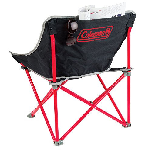 Coleman Kickback Breeze Silla Plegable, Gris/Rojo, pequeño