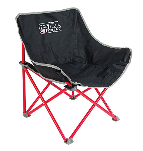 Coleman Kickback Breeze Silla Plegable, Gris/Rojo, pequeño