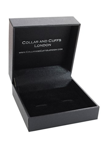 COLLAR AND CUFFS LONDON - Gemelos Caja DE Regalo - Hélice - Latón - Chapado en Oro - Color Plata y Oro - Aeronave Avión