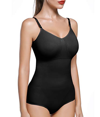 COMFREE Bodies Moldeadores para Mujer Adelgazante Faja Reductora Ligero Control de Barriga sin Mangas Body Shaper Talla Grande M Negro