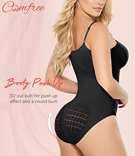 COMFREE Bodies Moldeadores para Mujer Adelgazante Faja Reductora Ligero Control de Barriga sin Mangas Body Shaper Talla Grande M Negro