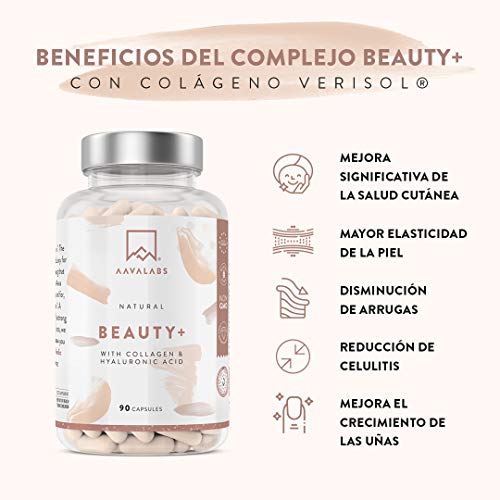 Complejo de Colágeno Hidrolizado Premium – Con Vitamina C, Colageno Acido Hialuronico capsulas , Selenio Zinc, Biotina para el cabello - Vitaminas para el Cabello, Articulaciones, Piel y Uñas