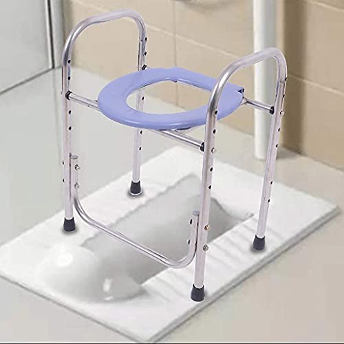 Confíe en la Silla de Ducha para Caminar Silla con Inodoro Silla con Inodoro Silla de baño Acero Inoxidable Médico 3 en 1 Marco Envolvente de Inodoro para discapacitados Asientos de Inodoro elevados