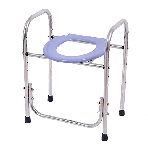 Confíe en la Silla de Ducha para Caminar Silla con Inodoro Silla con Inodoro Silla de baño Acero Inoxidable Médico 3 en 1 Marco Envolvente de Inodoro para discapacitados Asientos de Inodoro elevados