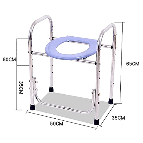 Confíe en la Silla de Ducha para Caminar Silla con Inodoro Silla con Inodoro Silla de baño Acero Inoxidable Médico 3 en 1 Marco Envolvente de Inodoro para discapacitados Asientos de Inodoro elevados