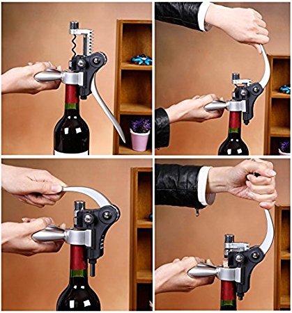 Cooko Abridor de Vino, Abrebotellas Sacacorchos, Set de Accesorios para Vino, 9 Piezas con Caja Regalo