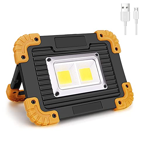 Coquimbo Focos LED Recargable Exterior, Luz Camping 10W 4 Modos Portátil Luz de Trabajo Impermeable Para Reparación de Automóviles, Camping, Senderismo Y Uso de Emergencia