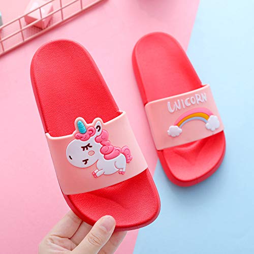 Coralup Sandalias de Unicornio para niños y niñas, Antideslizantes, para Playa, Verano, para la Piscina, Zapatos violáceo EU 24-25