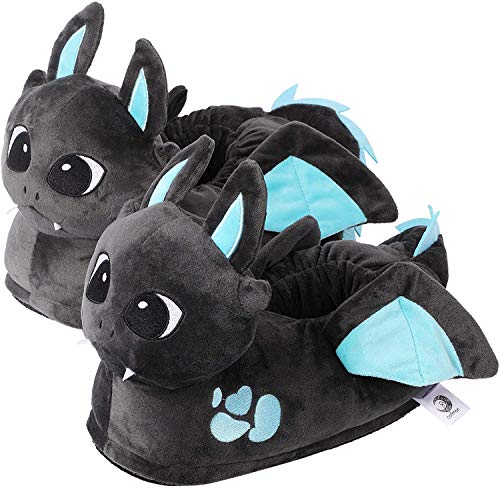 corimori Spark el Dragón Zapatillas De Casa Niños (10 + Modelos) Talla Única 25-33,5, Color Negro (1847)