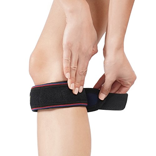 Correa para el tendón de la rótula Soles – Rodillera ajustable y transpirable – Tecnología resistente a la humedad – Soporte para la rodilla para sesiones y deportes de interior y exterior